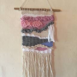 Macrame Wall Hanging // Woven Home Decor Art Tassels Boho Bohemian & Living - thumbnail 2