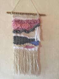 Macrame Wall Hanging // Woven Home Decor Art Tassels Boho Bohemian & Living - thumbnail 1