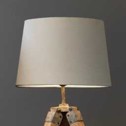 Cream Cotton Empire Lampshade, French Drum Light Shade