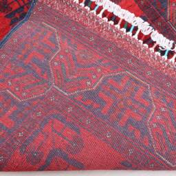 Red 13 Ft Runner Rug Afghan Vintage Rug, Bukhara Design Khal Muhammadi Handmade High Pile Wool Turkmen Tribal Rug 85x400 cm 3x10 - thumbnail 4