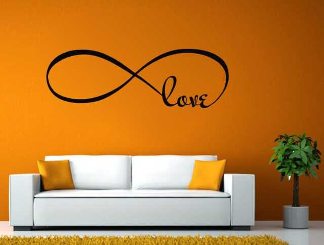 Infinite Love Infinity Sign Symbol Wall Window Vehicle Sticker Decal Vinyl Mural Decor Art L2084 - image 1