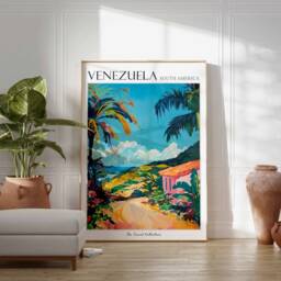 Venezuela Travel Poster Tropical Botanical Wall Art - thumbnail 3