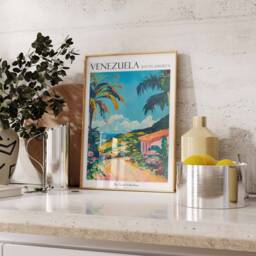 Venezuela Travel Poster Tropical Botanical Wall Art - thumbnail 2