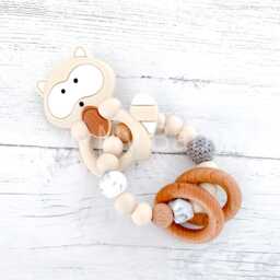 Personalised Newborn Gift Set, Paci Clip, Sensory Textured Ring, Babyshower, Mam Dummy Born in 2025, First Christmas Present - thumbnail 4