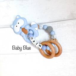 Personalised Newborn Gift Set, Paci Clip, Sensory Textured Ring, Babyshower, Mam Dummy Born in 2025, First Christmas Present - thumbnail 3