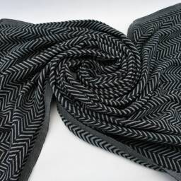 "Gray & Black Peshtemal, Handmade Towel, Stone Washed Towel, 38""x63" - thumbnail 4