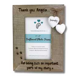 Dog Foster Family Personalised Driftwood Photo Frame - 6x4 - thumbnail 3