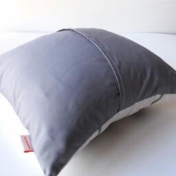 Grey Print On Off-White Cardinal Agapanthus-Mini 10.5 Inches Square Pillow - thumbnail 4