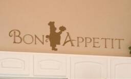 Bon Appetit Wall Decal With Italian Chef - Vinyl Stickers Words Custom Home Decor - thumbnail 1