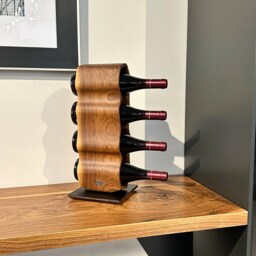 Wooden Wine Rack From Wood Decor Perfect Anniversary Gift & Wedding Home - thumbnail 2