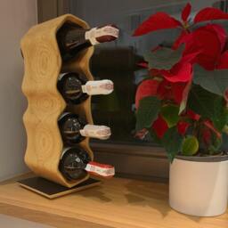 Wooden Wine Rack From Wood Decor Perfect Anniversary Gift & Wedding Home - thumbnail 3