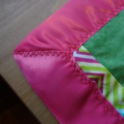 Extra Large Kermit The Frog Applique Toddler Blanket With Satin Trim - thumbnail 4