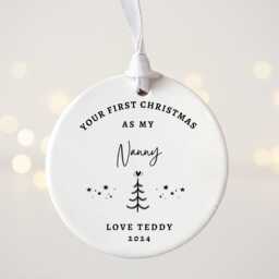 Personalised First Christmas As Grandma Tree Decoration - Grandmother's Ornament Grandmother - thumbnail 3