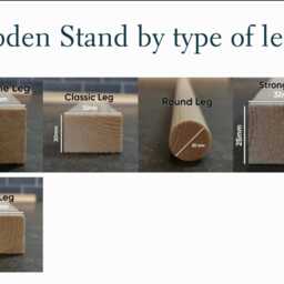 Handmade Solid Wood Plant Stand - Diagonal Leg Design - thumbnail 4