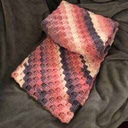 Corner To Stitch, Handmade Crocheted Toddler Blanket, 36 - thumbnail 2