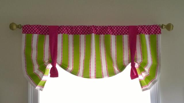 Tie Up Striped Valance, Lined - image 1