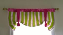 Tie Up Striped Valance, Lined
