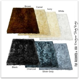 Plush Faux Sheepskin Rug - Shaggy Fur Area Rug, Usa Made - thumbnail 1