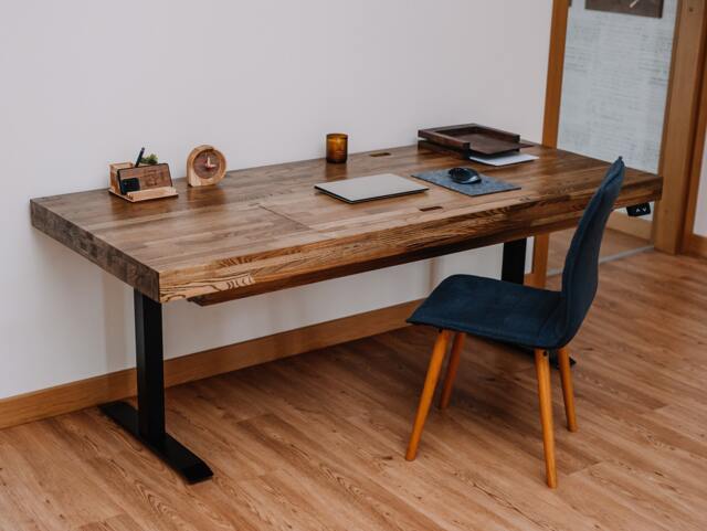 Height Adjustable Computer Table, Work Station, Fancy Led Light Adjust The For Work, Unique Design, Working From Home Desk - image 1
