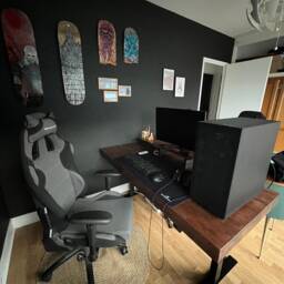 Height Adjustable Computer Table, Work Station, Fancy Led Light Adjust The For Work, Unique Design, Working From Home Desk - thumbnail 2