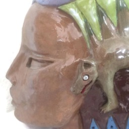 Figurative Art Ceramic Sculpture Female Garden Moon Animal - thumbnail 4