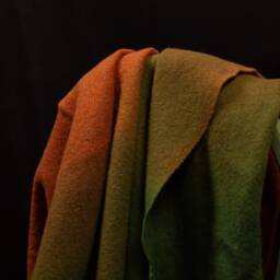 Autumn Burnt Orange Boiled Wool Blanket Throw For Autumnal Home Decor - thumbnail 2