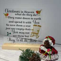 Christmas Memorial Acrylic Stand in Heaven Verse - thumbnail 2