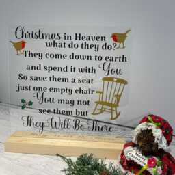 Christmas Memorial Acrylic Stand in Heaven Verse - thumbnail 3