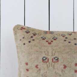 Vintage Kilim Lumbar Pillow Cover, 12x24 Inch Turkish Anatolian Cushion - thumbnail 2