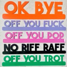 Off You Trot Acrylic Door Topper Modern Wall Sign - thumbnail 2
