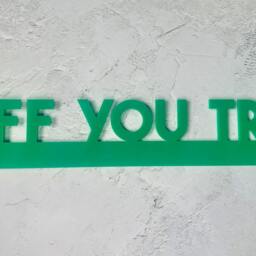 Off You Trot Acrylic Door Topper Modern Wall Sign - thumbnail 3