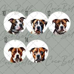 Custom Staffordshire Bull Terrier Bauble, Any Colour Staffy Real Glitter Name Christmas Tree Pet Gift Ideas Lover Owner Blue Bully Breed - thumbnail 3