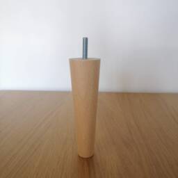 Wooden Furniture Legs - Light Beech & Black Modern Decorative For Armchairs, Beds, Sofas Various Sizes Stylish Home D??cor - thumbnail 3