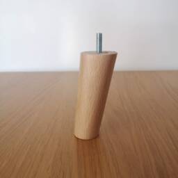 Wooden Furniture Legs - Light Beech & Black Modern Decorative For Armchairs, Beds, Sofas Various Sizes Stylish Home D??cor - thumbnail 2