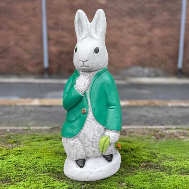 stone Peter Rabbit Figurine Concrete Easter Bunny Ornament Outdoor Pet Decoration Cement Patio Art Handmade Garden Lover Gift - image 1