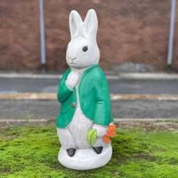 stone Peter Rabbit Figurine Concrete Easter Bunny Ornament Outdoor Pet Decoration Cement Patio Art Handmade Garden Lover Gift - thumbnail 4