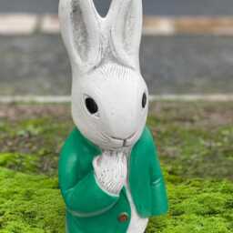 stone Peter Rabbit Figurine Concrete Easter Bunny Ornament Outdoor Pet Decoration Cement Patio Art Handmade Garden Lover Gift - thumbnail 2