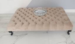 Handmade Chesterfield Deep Button Footstool - thumbnail 1