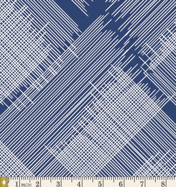 Navy Baby Crib Sheet Fitted Cotton Sheet, Geometric Print - image 1