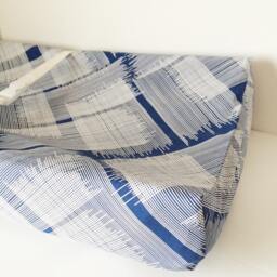 Navy Baby Crib Sheet Fitted Cotton Sheet, Geometric Print - thumbnail 2
