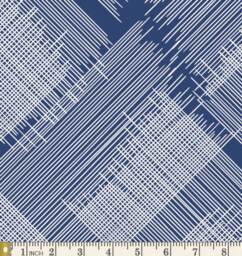 Navy Baby Crib Sheet Fitted Cotton Sheet, Geometric Print - thumbnail 1