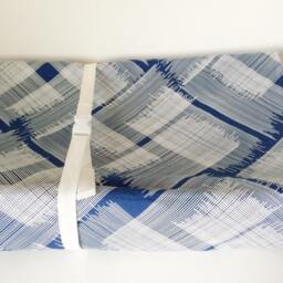 Navy Baby Crib Sheet Fitted Cotton Sheet, Geometric Print - thumbnail 3