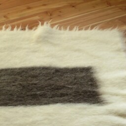 Handmade Wool Lizhnyk Blanket Boho Shaggy Rug, King Bed Coverlet - thumbnail 4