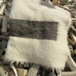 Handmade Wool Lizhnyk Blanket Boho Shaggy Rug, King Bed Coverlet - thumbnail 3