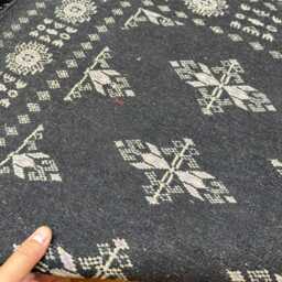 2.6x8 Black 3 Ply Handmade Bokhara Runner Rug - Hallway Stairs Carpet, Extra Thick Pile - thumbnail 4