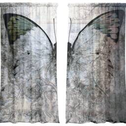 Velvet Artistic Curtains/Drapes For Living Room With 2 Panel Set Dress Your Windows in Art - thumbnail 2