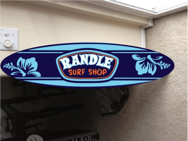 Custom Surfboard Wall Hanging Hawaiian Beach Decor - 48 - image 1