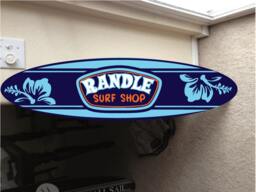 Custom Surfboard Wall Hanging Hawaiian Beach Decor - 48 - thumbnail 1
