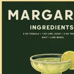 Margarita Physical Art Print, Vintage Tequila Cocktail Bar Wall Poster - thumbnail 2
