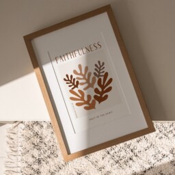 Autumn Faithfulness Christian Poster, Minimal - Printed & Shipped Modern Scripture D??cor Home Print Earth - thumbnail 2